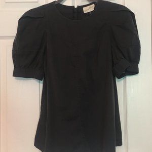 Universal Thread Dark Gray Top Women’s XS Puff Sleeve Snap Cuffs